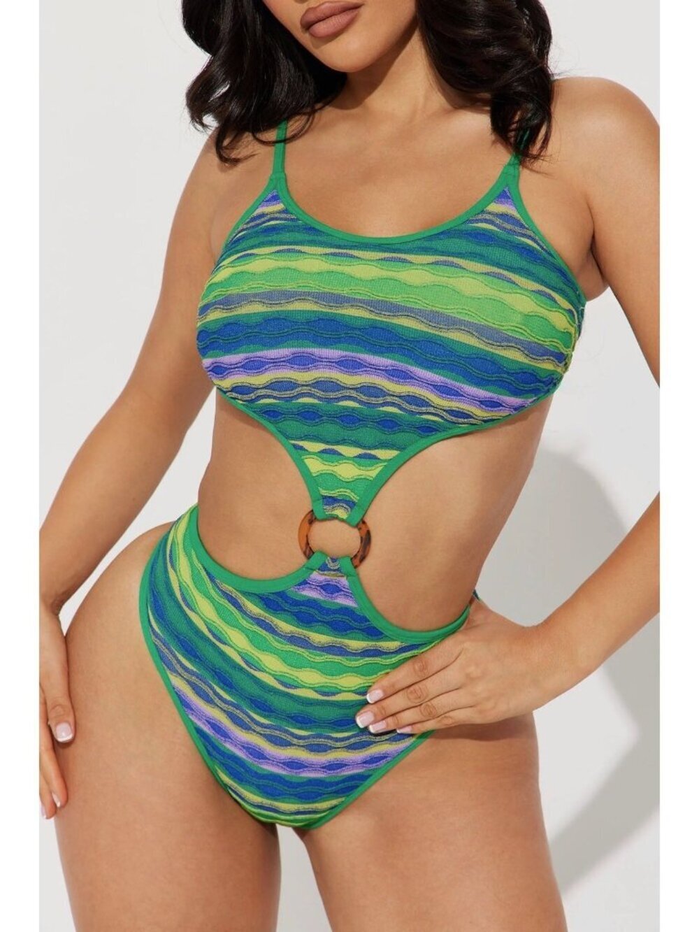 Fashion Nova Swimsuit Cut out Happy Under the Sun NWT Size Small